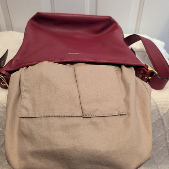 Coach legacy duffel burgundy Red Leather Shoulder strap converts to crossbody - Picture 14 of 15